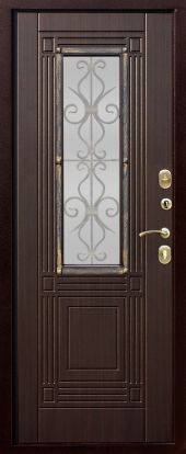 Входная металлическая дверь Феррони Венеция 2 замка 1.4мм металл (Антик медь + Стеклопакет)