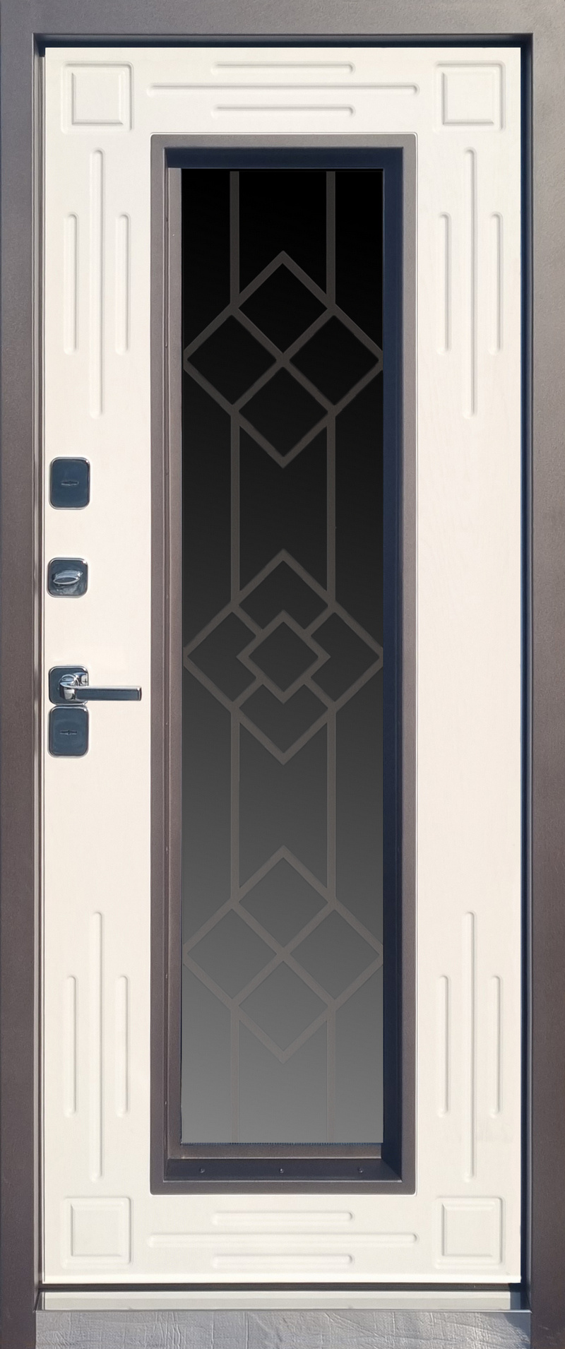 Рус комплект Входная дверь Прима Термо Серо-Коричневый, арт. 0007573 - фото №1